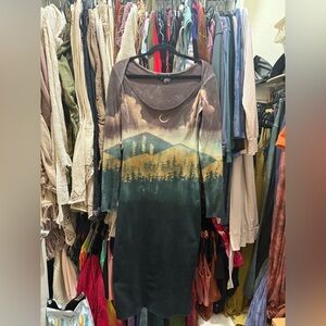 Zhinh Rusty Risings Dress LARGE